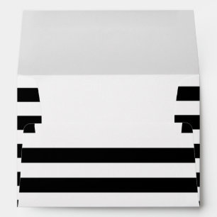 Enveloppe à rayures noires et blanches