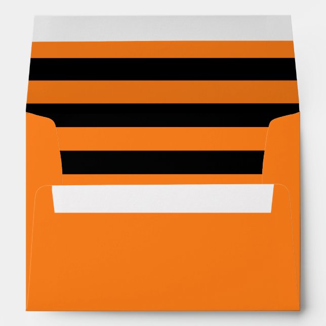 Enveloppe à rayures noires et orange (Dos (Bas))