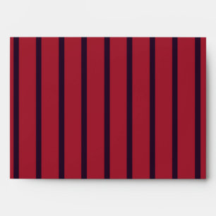 Enveloppe à rayures noires Rouge Rayure noire Noir