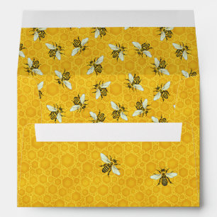 Enveloppe Abeilles sur le motif de miel d'abeille de rucher