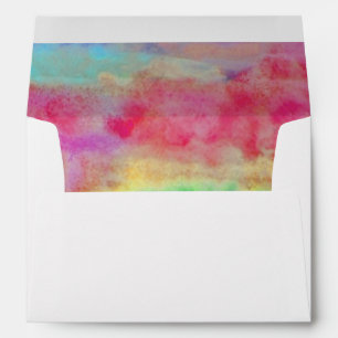 Enveloppe Abrégé sur coloré aquarelle