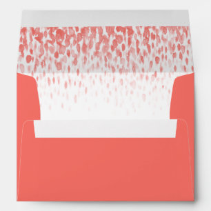 Enveloppe abstraite dabs corail orange en cascade