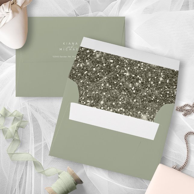 Enveloppe Abstraite Peinture Trucs Mariage Parties scintilla (Interior/Back In Situ)