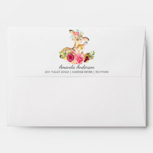 Enveloppe adorable de baby shower de fille de