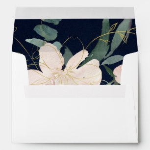 ENVELOPPE ADRESSE COULEUR D'EAU DOUCE BLUSH GOLD FLORAL WREA