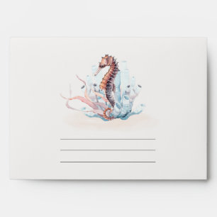 Enveloppe Adresse de corail d'algues marines mudues