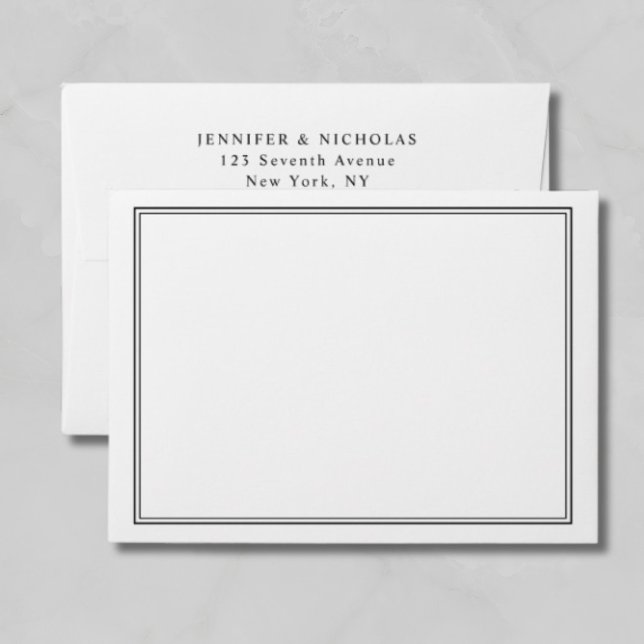 Enveloppe Adresse de mariage élégante formelle noir blanc (Elegant Classic Formal Black White Wedding Address Envelope
)