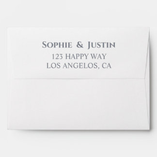 Enveloppe Adresse de Mariage Élégante Minimaliste