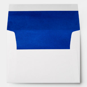 Enveloppe Adresse de retour A7 d'aquarelle bleue