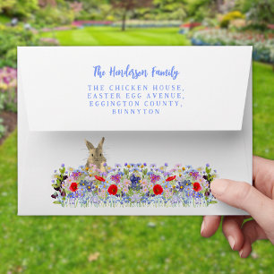 Enveloppe Adresse de retour Chasse aux œufs de Pâques Brunch