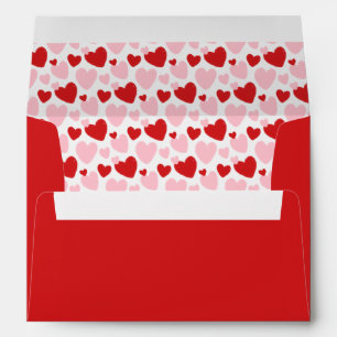 Enveloppe Adresse de retour Coeur rouge rouge rouge rouge ro