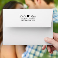 Adresse de Retour Couple Cœur Script Élégant