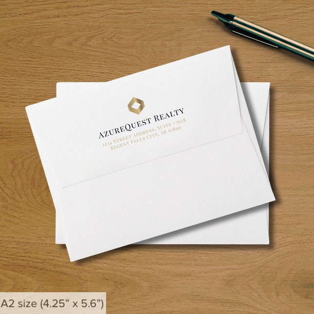 Enveloppe Adresse de retour d'affaires avec carte de note de (Créateur téléchargé)