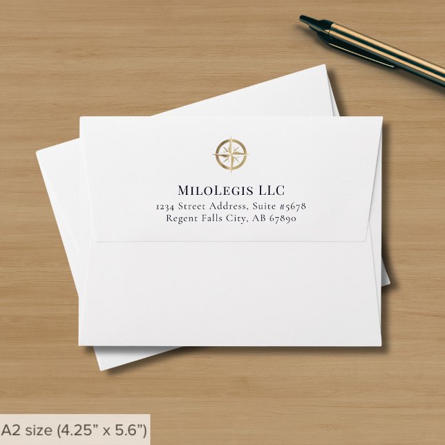 Enveloppe Adresse de retour d'affaires avec carte de note de (Créateur téléchargé)
