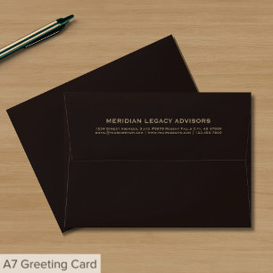 Enveloppe Adresse de retour d'affaires simple typographique