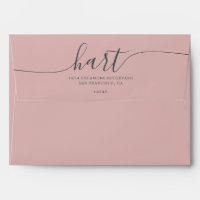 Adresse de retour de caractères rose et noir Dusty