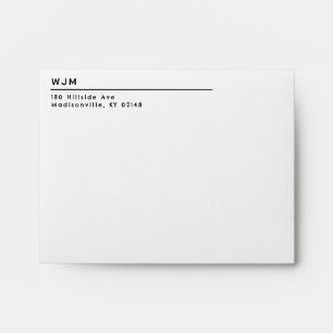 Enveloppe Adresse de retour de correspondance moderne