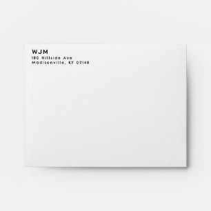 Enveloppe Adresse de retour de correspondance moderne