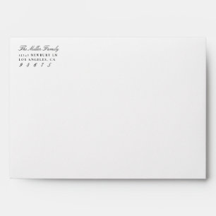 Enveloppe Adresse de retour de couleur personnalisée simple