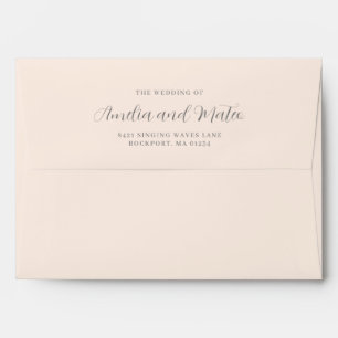 Enveloppe Adresse de retour de Faire-part de mariage rose