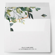 Adresse de Retour de Floraison Dorée Géométrique