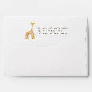 Enveloppe Adresse de retour de la girafe sur l'enveloppe du