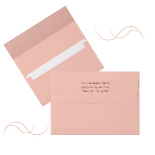 Enveloppe Adresse de retour de la pêche Faire-part de naissa