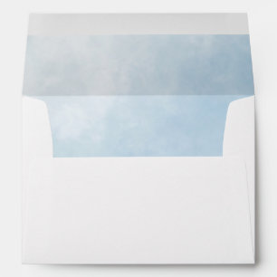 Enveloppe Adresse de retour de l'Aquarelle bleu clair