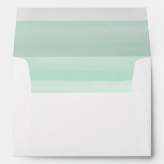 Enveloppe Adresse de retour de l'aquarelle verte