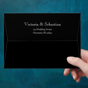 Enveloppe Adresse de retour de mariage baroque gothique
