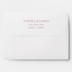 Enveloppe Adresse de Retour de Mariage Floral Élégant de Fle