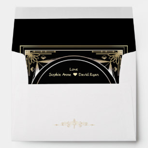 Enveloppe Adresse de retour de mariage Gatsby le Magnifique 