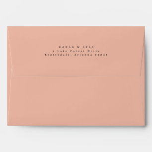 Enveloppe Adresse de retour de mariage rose cachemire modern
