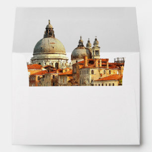 Enveloppe Adresse de retour de mariage sur la skyline de Ven