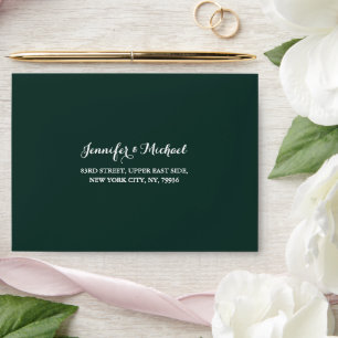 Enveloppe Adresse de retour de RSVP de la fête de mariage ve