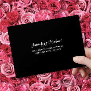 Enveloppe Adresse de Retour de RSVP pour Mariage Élégant de 