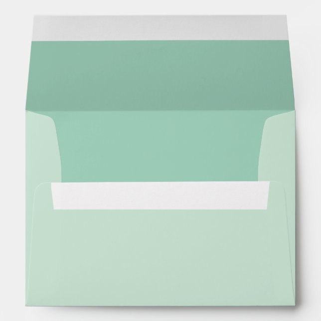 Enveloppe Adresse de retour de script vert simple Mint (Dos (Bas))