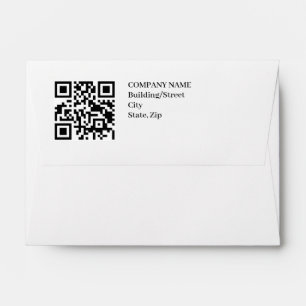 Enveloppe Adresse de retour d'entreprise Code QR