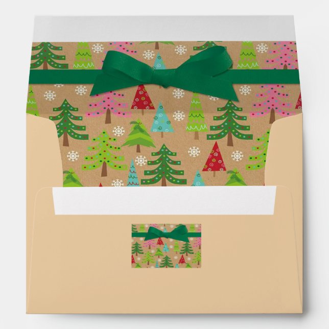 Enveloppe Adresse de retour d'enveloppe de carte de Noël de  (Dos (Bas))