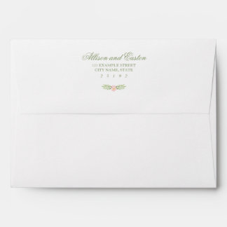 Enveloppe Adresse de Retour d'Enveloppe Florale Aquarelle Él