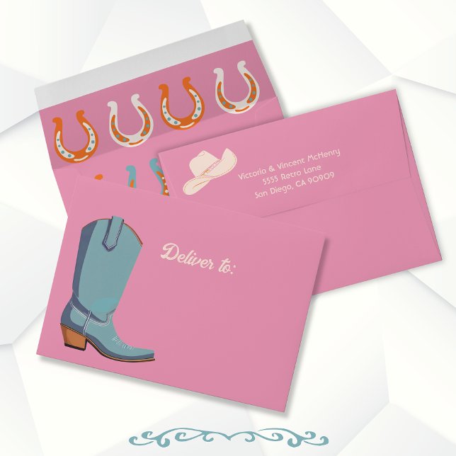 Enveloppe Adresse de retour du casquette de démarrage Cowboy (Créateur téléchargé)