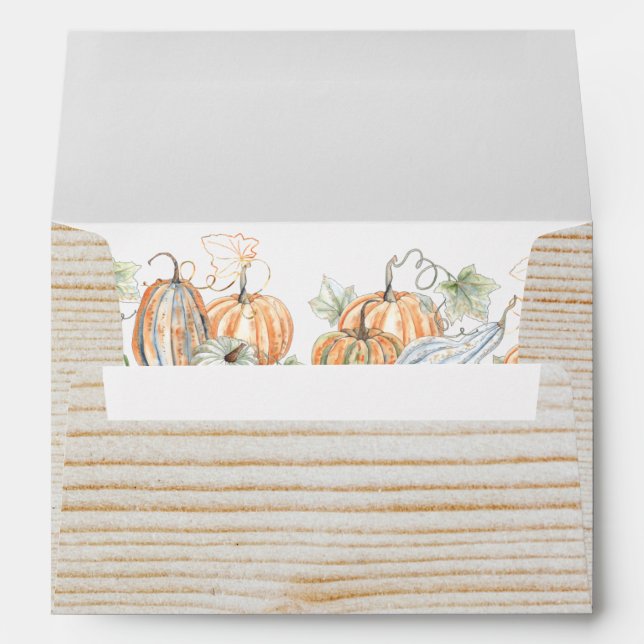 Enveloppe Adresse de retour du Citrouille d'automne (Dos (Bas))