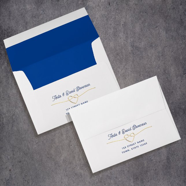 Enveloppe Adresse de retour du Mariage bleu (Créateur téléchargé)