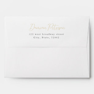 Enveloppe Adresse de retour du Mariage de script d'élégance