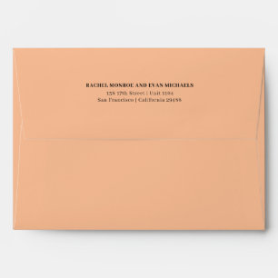 Enveloppe Adresse de Retour Élégante et Intemporelle Abricot