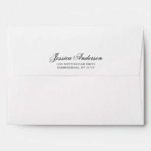 Enveloppe Adresse de retour élégante pour les invitations