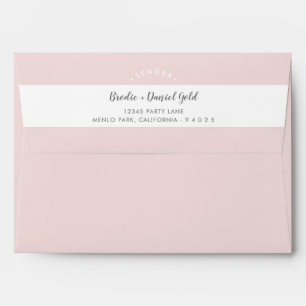 Enveloppe ADRESSE DE RETOUR gris or rose pâle
