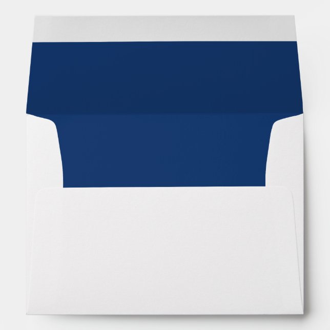 Enveloppe Adresse de retour intérieur bleu foncé  (Dos (Bas))