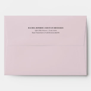 Enveloppe Adresse de Retour Lavande Pâle Élégante Intemporel