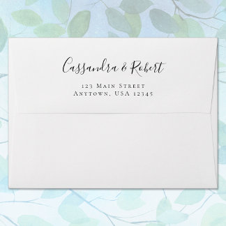 Enveloppe Adresse de retour mariage A7 5x7